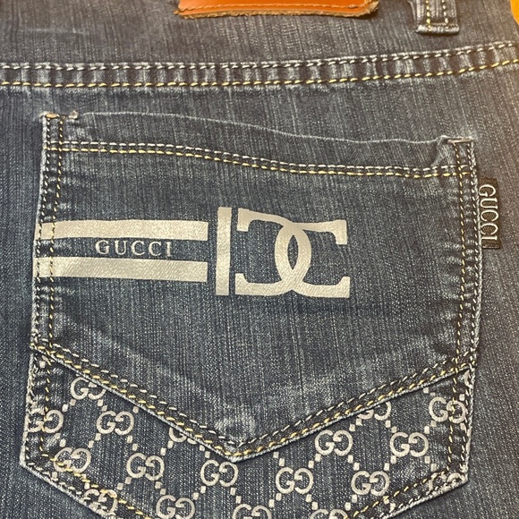 Gucci Arkansas 01865 Denim Jeans 35x32 Made In Italy - Picture 1 of 16